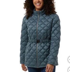 NWT 32 Degrees Ladies' Belted Diamond Quilt Jacket !